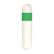 aerial view a white barrel with lime green trim lip balm and sunstick, image 1 of 2