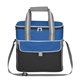 aerial view a royal blue with black and gray trim pack - n - go cooler bag, image 1 of 2