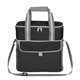 aerial view a black with black and gray trim pack - n - go cooler bag, image 1 of 2