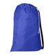 aerial view a royal blue with black strap drawstring utility bag, image 1 of 2