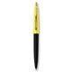 a black barrel & yellow cap gold trim pens