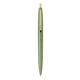 aerial view a metallic green barrel & metallic green cap gold trim pens, image 1 of 7