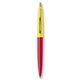 a red barrel & yellow cap gold trim pens