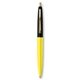 a yellow barrel & black cap gold trim pens