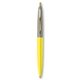a yellow barrel & metallic silver cap gold trim pens