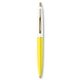 a yellow barrel & white cap gold trim pens