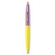 a yellow barrel & grapetini cap gold trim pens