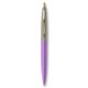 a grapetini barrel & metallic silver cap gold trim pens
