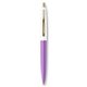 a grapetini barrel & white cap gold trim pens