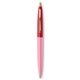 a pink lemonade barrel & red cap gold trim pens