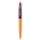 a creamsicle barrel & purple cap gold trim pens