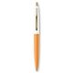 a creamsicle barrel & white cap gold trim pens