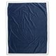 aerial view a navy standard size fairfield throw blanket, image 1 of 3
