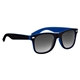 aerial view a blue with black trim two - tone malibu sunglasses, image 1 of 4