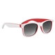 aerial view a red with white trim two - tone malibu sunglasses, image 1 of 4