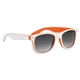 aerial view a orange with white trim two - tone malibu sunglasses, image 1 of 4