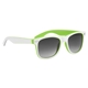 aerial view a lime green with white trim two - tone malibu sunglasses, image 1 of 4