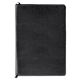 aerial view a black fabrizio soft cover journal notebook, image 1 of 2