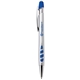 aerial view a blue pms286 veneno silver ballpoint pen, image 1 of 3
