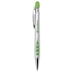 aerial view a green pms361 veneno silver ballpoint pen, image 1 of 3