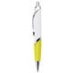 aerial view a yellow pms101 cynthia click ballpoint pen, image 1 of 3