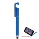 aerial view a blue stylus pen with phone stand and screen cleaner, image 1 of 5