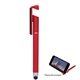 aerial view a red stylus pen with phone stand and screen cleaner, image 1 of 3