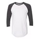 Promotional American Apparel - 50/50 Three - Quarter Sleeve Raglan T - shirt - WHITE