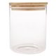 Promotional 26 oz Glass Container With Bamboo Lid