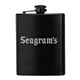 Promotional 8 oz Black Stainless Steel Hip Flask
