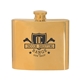 Promotional 5 oz Stainless Steel Gold Plated Hip Flask