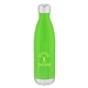 aerial view a neon green h2go force 26 oz vacuum insulated stainless steel thermal bottle - neon green, image 1 of 4