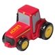 aerial view a red tractor - stress reliever, image 1 of 2