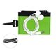 aerial view a lime zip tune id mobile tech earbud kit in travel id wallet components inserted into zipper pack id wallet, image 1 of 2