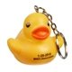 a yellow yellow rubber duck keychain