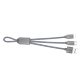 Promotional Harbor 14cm Length Charging Cables with Type C, IOS and Micro USB