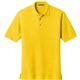 aerial view a sunflower yellow port authority silk touch polo shirt, image 1 of 5