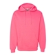 aerial view a neon pink independent trading co. - unisex midweight hooded sweatshirt, image 1 of 3