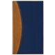 aerial view a navy-tan normandy 2 tone soft vinyl monthly planner / 1 color insert, image 1 of 3