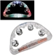 a clear flashing tambourine with batteries