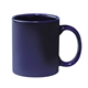 aerial view a cobalt blue 11 oz hughes stoneware mug with c - handle, image 1 of 2