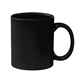 aerial view a black 11 oz hughes stoneware mug with c - handle, image 1 of 2