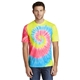 aerial view a neon rainbow port co(r) tie - dye tee, image 1 of 6