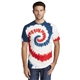 aerial view a usa rainbow port company(r) tie - dye tee - colors, image 1 of 6