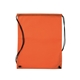 aerial view a orange non woven sport drawstring backpack, image 1 of 3