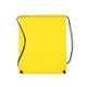 aerial view a yellow non woven sport drawstring backpack, image 1 of 3
