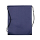 aerial view a navy blue non woven sport drawstring backpack, image 1 of 3