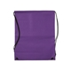 aerial view a purple non woven sport drawstring backpack, image 1 of 3