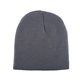 aerial view a gray 100 acrylic rib knit beanie, image 1 of 2