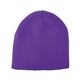 aerial view a purple 100 acrylic rib knit beanie, image 1 of 2
